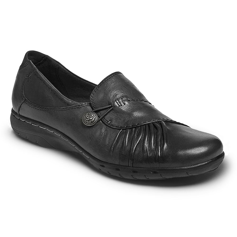 Rockport Canada Cobb Hill Paulette Slip-On - Womens Walking Shoes Black (XYQ914287)